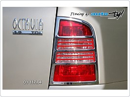 Chromový rámeček zadních světel Škoda Octavia 1, COMBI