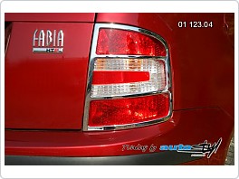 Chromové rámečky zadních světel Škoda Fabia 1 combi,sedan