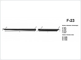 Boční ochranné lišty dveří 100+64cm