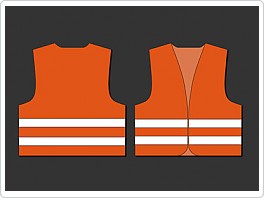 Výstražná vesta, oranžová EN ISO 20471
