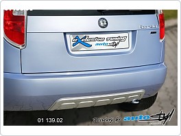 Difuzor zadního nárazníku Škoda Fabia 2, Roomster stříbrná AL vzhled