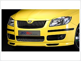 Horní lišta přední masky - ABS černý, Fabia 2, Roomster do 2010