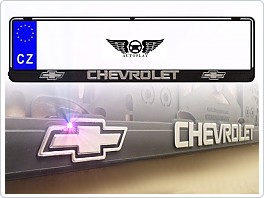Držák SPZ, podložka pod značku s 3D logem, Chevrolet