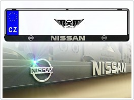 Držák SPZ, podložka pod značku s 3D logem, Nissan
