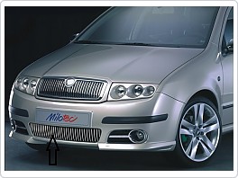 Chromové lišty předního nárazníku, Fabia I, 2004-