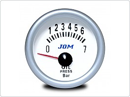 Budík, Tlak oleje, 52mm, bílý, POSLEDNÍ KUS