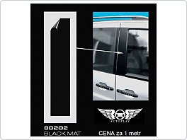 Polep na sloupky dveří a prahy černý, černá matná folie