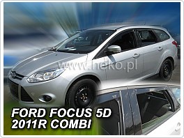 Plexi ofuky oken, deflektory, Ford Focus 3,  5dveř. 2011- přední + zadní pro combi