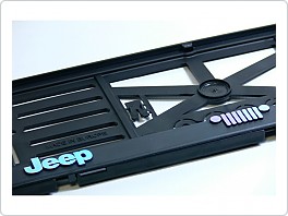 Držák SPZ, podložka pod značku s 3D logem, Jeep