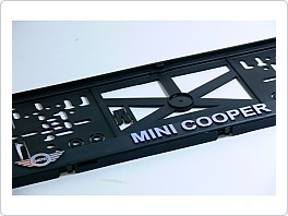 Držák SPZ, podložka pod značku s 3D logem, Mini Cooper