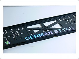 Držák SPZ, podložka pod značku s 3D logem, German Style