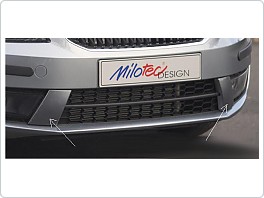 Škoda Octavia 3, 2013-2017, Díly do předního nárazníku Milotec, ABS černá metalíza