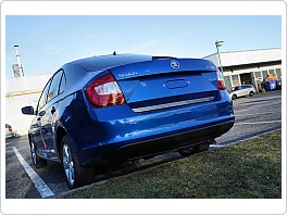 Škoda Rapid sedan - nerez SPODNÍ lišta zad.kufru matná