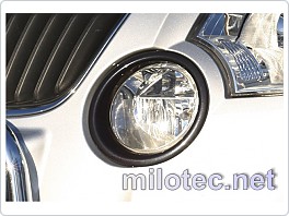 Rámečky mlhových světel - ABS černá metalíza, Škoda Yeti 2009-2013