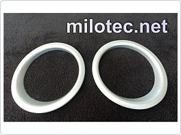 Rámečky mlhových světel, ABS - stříbrný matný, Škoda Yeti 2009-2013