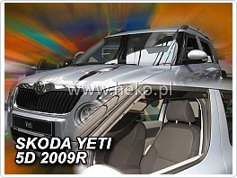 Plexi ofuky oken, deflektory, Škoda Yeti přední