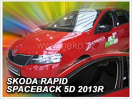 Plexi ofuky oken, deflektory Škoda Rapid, Spaceback přední