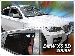 Plexi ofuky oken, deflektory, BMW X6, model 08-, přední + zadní