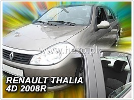 Plexi ofuky oken Renault Thalia, 2009-, přední + zadní