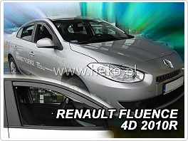 Plexi ofuky oken, deflektory Renault Fluence, 2010-, přední
