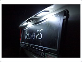 Škoda Octavia 3, osvětlení SPZ, LED bílá, 2013-