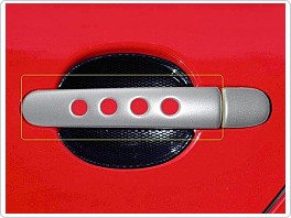 Kryty klik děrované, stříbrné, bez otvoru na zámek 8ks, Škoda Fabia 1,2, Octavia 1,2, Superb 1