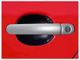 Kryty klik plné, stříbrné, 2x otvor na zámek 8ks, Škoda Fabia 1,2, Octavia 1,2, Superb 1, Seat, VW