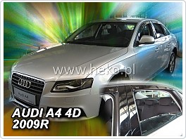Plexi ofuky oken, deflektory,  Audi A4, 2007-2015, přední + zadní pro sedan
