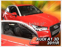 Plexi ofuky oken, deflektory, Audi A1, 2010-, 3dveř. přední