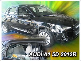 Plexi ofuky oken, deflektory, Audi A1, 2012-, 5dveř. přední + zadní