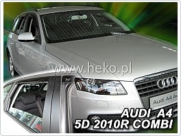 Plexi ofuky oken, deflektory, Audi A4, 2007-2015, přední + zadní pro combi, avant
