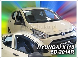 Plexi ofuky oken, deflektory, Hyundai i10, 2014- přední + zadní