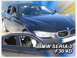 Plexi ofuky oken, deflektory BMW F30 přední + zadní