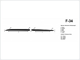 Boční ochranné lišty dveří UNI 80+72cm