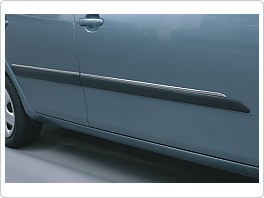 Chromové nerezové lišty bočních dveří Škoda Roomster
