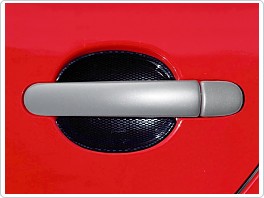 Kryty klik plné, Škoda Roomster stříbrné 2+2ks bez otvoru na zámek