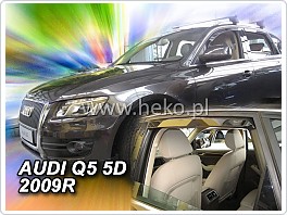 Plexi ofuky oken, deflektory, Audi Q5, model 09-, přední + zadní