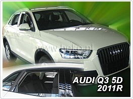 Plexi ofuky oken, deflektory, Audi Q3 5Dveř. 2011-, přední + zadní