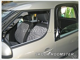 Plexi ofuky oken, deflektory, Škoda Roomster, přední + zadní