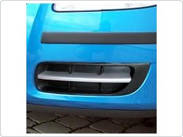 Lišty mřížek - ABS stříbrný matný, Škoda Fabia 2, Roomster bez mlhovek