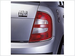 Chromové, nerezové lišty zadních světel Škoda Fabia 1, hatchback