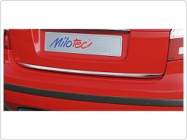 Chromová, nerezevá lišta zadních dveří Škoda Fabia 2, hatchback, Milotec
