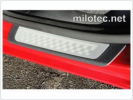 Ochranné lišty prahů zadní, Škoda Fabia 2 RS, šachovnice