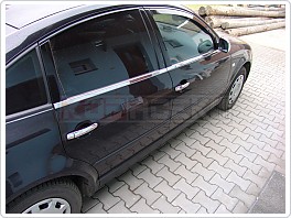 VW Passat B5 97-00 3B sedan - nerez chrom spodní lišty oken , VÝPRODEJ, poslední sada