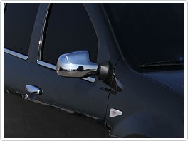 Chromové nerezové kryty zrcátek Dacia Duster, Sandero, Logan 2012-2017 facelift