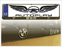 Držák SPZ, podložka pod značku s 3D logem, BMW