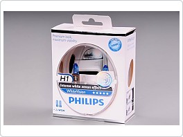 Autožárovky Philips White Vision H1 12V 55W, + žárovky W5W zdarma, 2+2ks