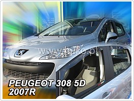 Plexi ofuky oken Peugeot 308, 2007-2013 5.dveř, přední