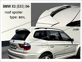 BMW X3, zadní spoiler, stříška BMW X3 E83,  2003-2011