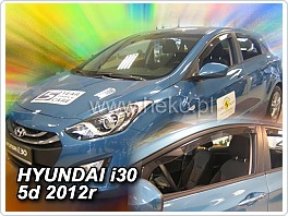 Plexi ofuky oken, deflektory, Hyundai i30, 2012-2016 hatchback, přední